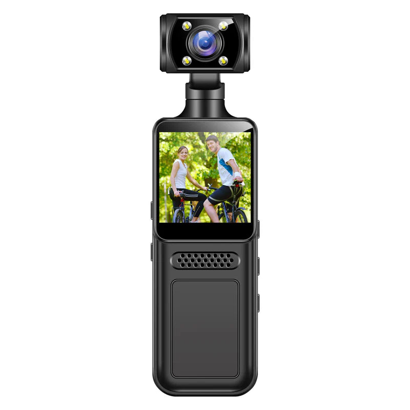 4K Pocket Camera Recorder – Portable Video Camera with 180° Rotation & Night Vision
