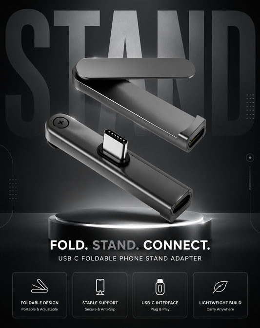 USB-C Foldable Phone Stand Adapter