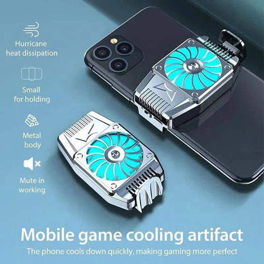 Mobile Game Cooling Fan – Clip-On Phone Cooler for Gaming, Metal Body & Silent