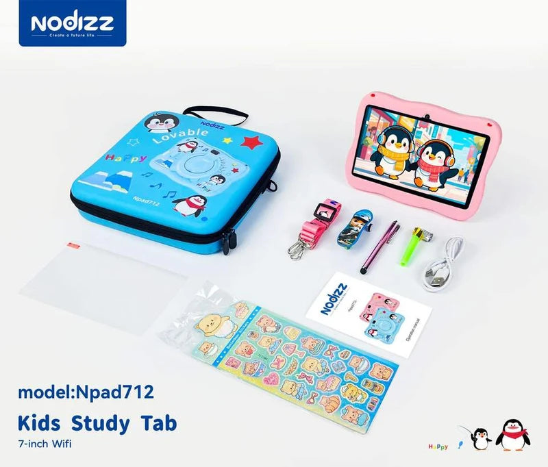 Nodizz Npad712 Kids Tablet – Android Tablet with 6GB RAM, 128GB Storage & Protective Case